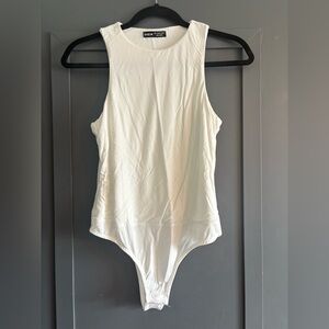 White Double Layered Sleeveless Bodysuit